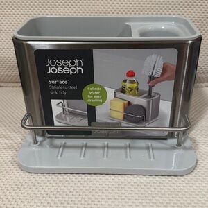 NWT Joseph Joseph Surface Stainless-steel Sink Tidy Caddy